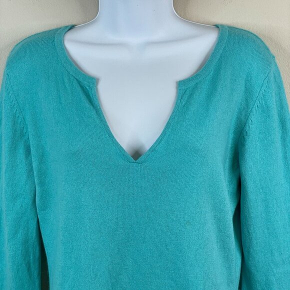 Vintage Gap Womens Angora Blend Pullover Tunic Sweater Size M Bright Coastal - Picture 4 of 14
